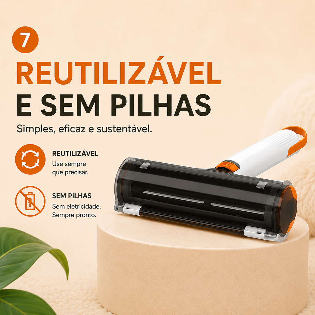 LIMPAW Roller™ — Removedor Reutilizável de Pelos de Animais